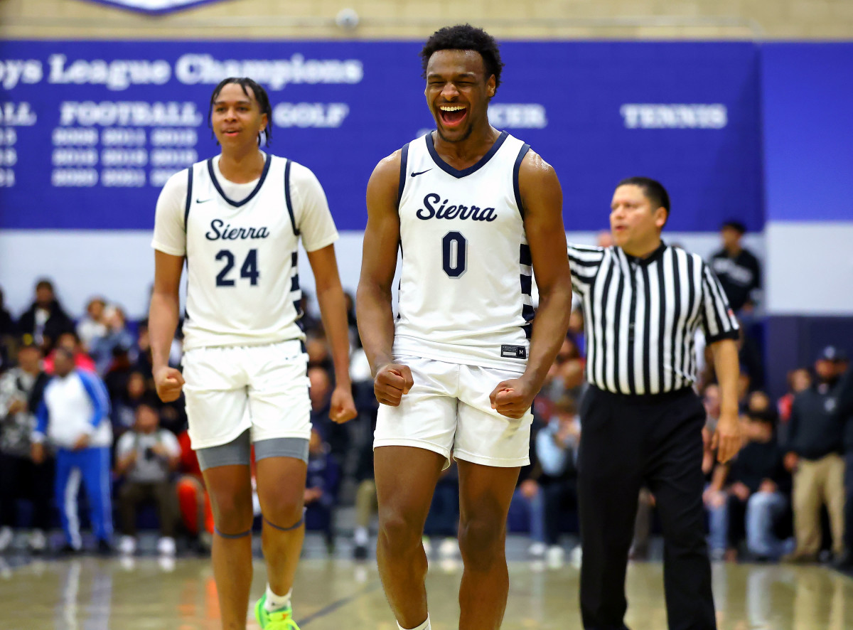 Sierra Canyon Bronny James LeBron James 61, Etiwanda 55 SC QF playoffs boys basketball by Nick Koza 3-2-23030220232795